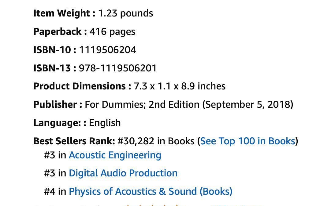 Logic Pro X For Dummies, Best-Seller in Physics of Acoustics & Sound