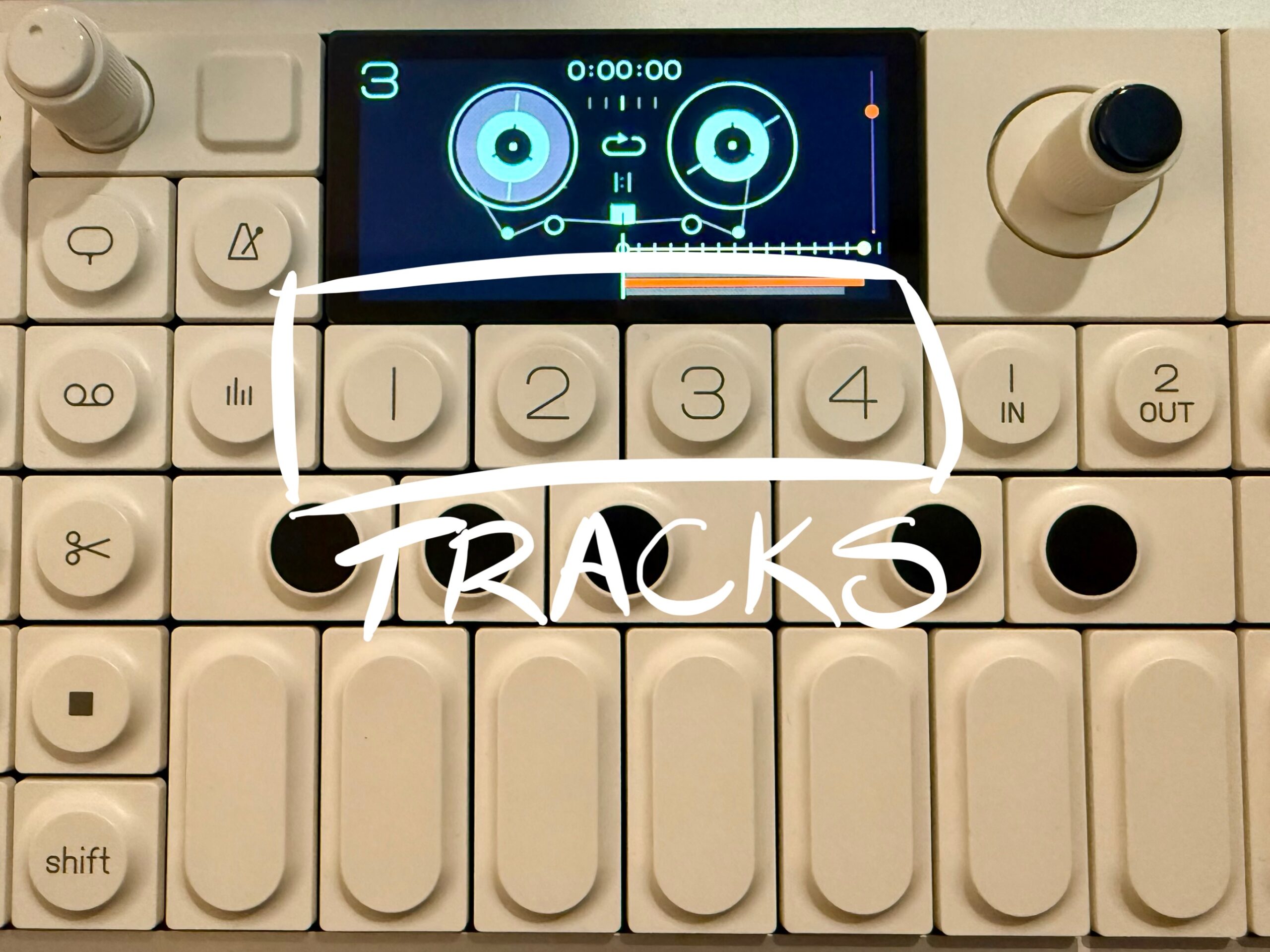 OP-1 Field Track Buttons
