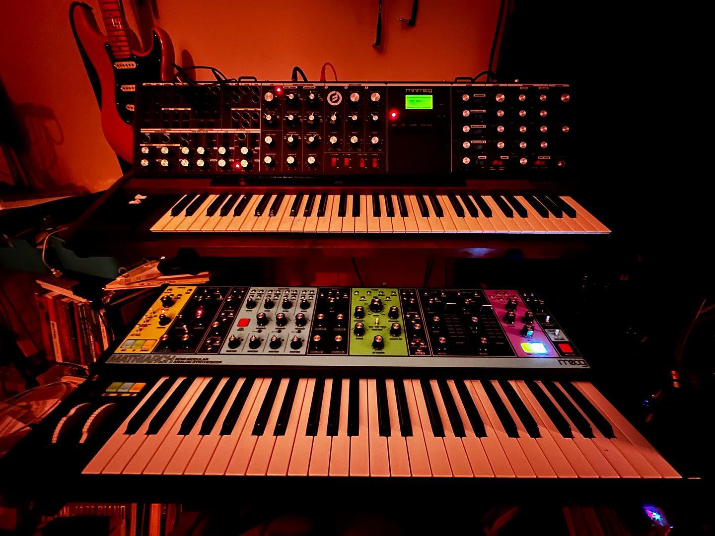 Moog Matriarch and Voyager XL